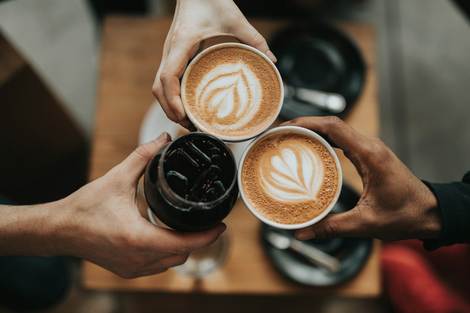 Coffee being poured in a café